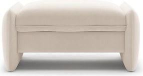 Kremowy aksamitny podnóżek Georgia – Micadoni