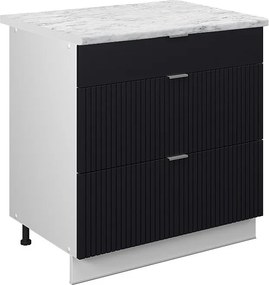 Szafka dolna do kuchni czarne paski 80x60x82 fame-line
