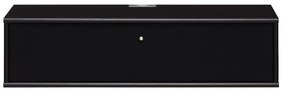 Czarna szafka pod TV w dekorze jesionu 89x22 cm Mistral – Hammel Furniture