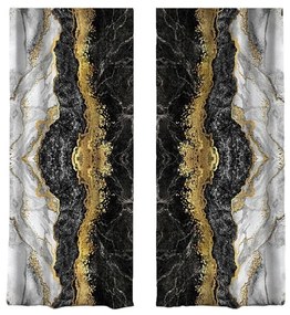 Czarno-złote zasłony zestaw 2 szt. 140x260 cm – Mila Home