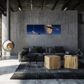 Obraz - Przybycie kosmitów (170x50 cm)