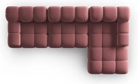 Różowa aksamitna sofa 285 cm Bellis – Micadoni Home