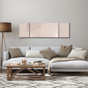 Obraz - Beżowe liście N⁰6 (170x50 cm)