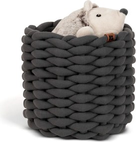 Tekstylny koszyk ø 21x17 cm Peach Skin Round S – Bigso