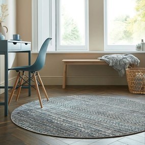 Niebieski okrągły dywan 160x160 cm Camino – Flair Rugs