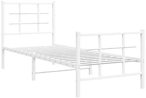 Białe pojedyncze łóżko metalowe 80x200 cm A4-B83