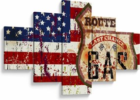 Obraz - Vintage flaga (125x70 cm)