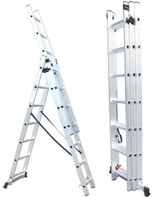 Trzyczęściowa drabina Fieldmann FZZ 4307, 3 x 7szczebli