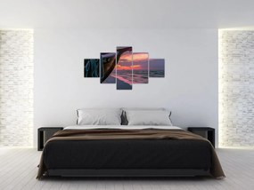 Obraz łodzi na brzegu (125x70 cm)