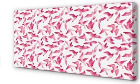 Obraz drukowany na płótnie Egzotyczne Różowe Ptaki