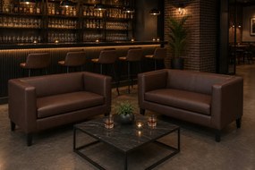 Sofa Monaco : Kolor nogi - Venge, Kolor tkaniny - EKO-SKÓRA - 2D, Typ tkaniny - Eko-skóra , Wysokość nogi - 15 cm