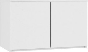 Nadstawka na szafę AKORD S90 Biała 90 cm 2 drzwi kolor Biały mat 2 półki 90x51x55 cm