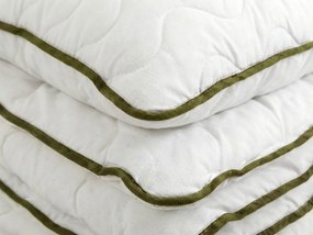 Całoroczna kołdra pikowana 140x200 cm z poduszką STELLA ALOE VERA 70x90 cm, biała