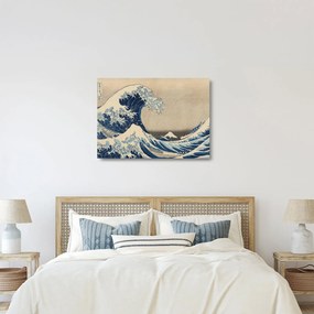 Obraz na szkle - Katsushika Hokusai, Under the Wave off Kanagawa, reprodukcje (70x50 cm)