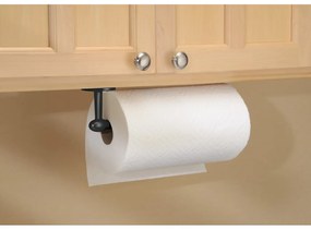 Czarny metalowy uchwyt na ręczniki papierowe iDesign Orbinni, 36 cm