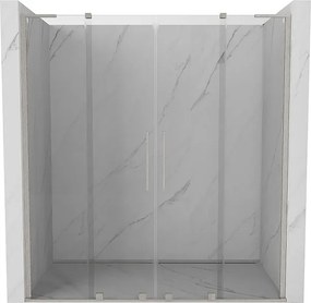 Mexen Velar L Duo drzwi prysznicowe rozsuwane 180 cm, transparent, nikiel szczotkowany - 871-180-003-02-97