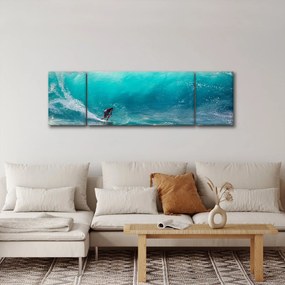 Obraz surfera na falach (170x50 cm)