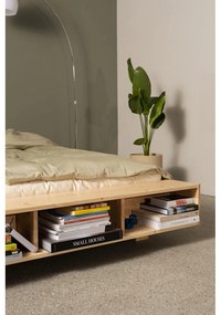 Łóżko dwuosobowe z litego drewna sosnowego ze stelażem 160x200 cm Merge – Karup Design