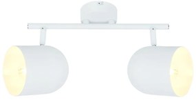Biała lampa sufitowa z metalowym kloszem 38x10 cm Azuro – Candellux Lighting
