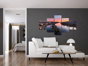Obraz Pragi nocą (125x70 cm)
