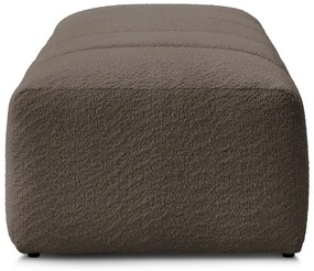 Brązowy podnóżek z materiału bouclé Annecy – Bobochic Paris
