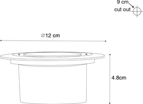 Nowoczesny reflektor naziemny ze stali z wbudowaną diodą LED IP65 Solar - Terry