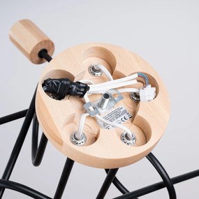 Żyrandol EMBER 5 czarny SOLLUX  LIGHTING