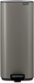 Szary stalowy kosz na śmieci z pedałem 30 l Bo – Brabantia