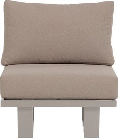 Szarobeżowy metalowy/tapicerowany fotel ogrodowy Bear – WOOOD