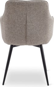 Krzesło Tapicerowane Obrotowe do Salonu LARISA Cappuccino Nowoczesne