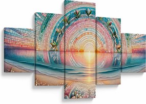 Obraz – Mozaika zachodzącego słońca (125x70 cm)