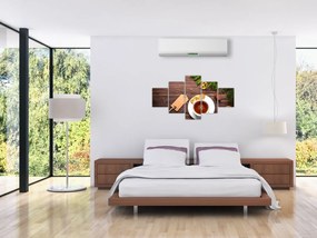 Obraz - kubek z dekoracjami (125x70 cm)