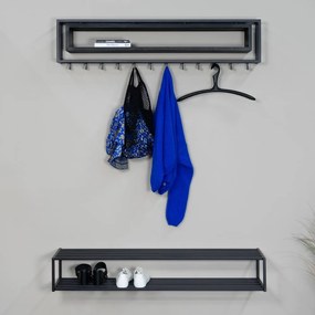 Czarny metalowy regał na buty School – Spinder Design