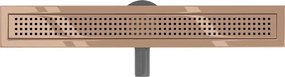 Mexen Flat 360° M08 odpływ liniowy obrotowy 50 cm, różowe złoto - 1625050-40