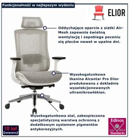 Beżowy fotel obrotowy oddychający S8-S18