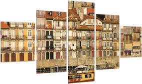 Obraz - Dzielnica Waterfront, Portugalia (125x70 cm)