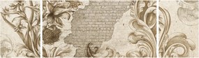 Obraz - Ściania z kwiatami (170x50 cm)