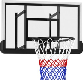 SPORTNOW Kosz do koszykówki na montaż ścienny, kosz na sprężynie, tablica odporna na pęknięcia, Czarno/Czerwony