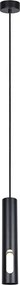 Czarna lampa wisząca tuba z wycięciem - S863 H0-T65