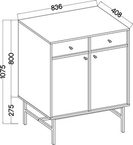 Komoda TORINO 84 cm do Salonu Sypialni Odcienie zieleni
