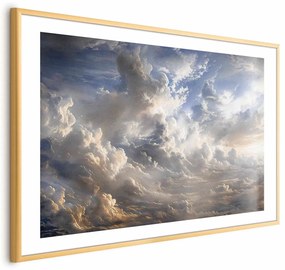 Plakat Refleksy na chmurach 42x29,7 cm z ramą złotą z marginesem ARTGEIST B