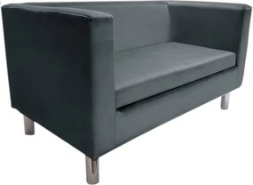 Sofa Monaco : Kolor nogi - Chrom, Kolor tkaniny - VELVET - BL14, Typ tkaniny - Velvet, Wysokość nogi - 15 cm