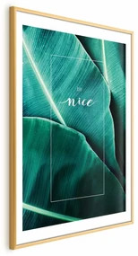Plakat Be nice 29,7x42 cm z ramą złotą z marginesem ARTGEIST B