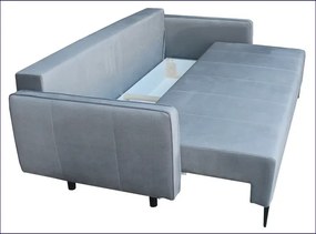 Szara rozkładana sofa z pojemnikiem - Eugene