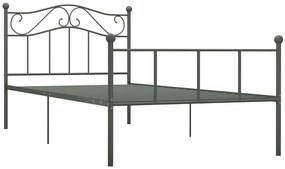 Szare metalowe łóżko 160x200 cm Z8-N17