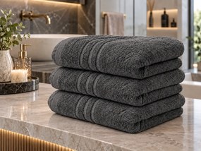 Ręcznik kąpielowy Comfort 70 x 140 cm ciemnoszary, 100% bawełna