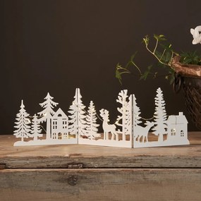 Biała dekoracja świetlna ze świątecznym motywem Fauna – Star Trading