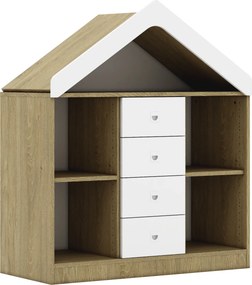 Regał szkolny domek z szufladami Blox BASE 110 index 2PP-3R-4SS-D