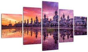 Obraz - Budda podczas zachodu słońca (125x70 cm)