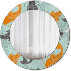 Lustro z nadrukiem okrągłe Chiński karp